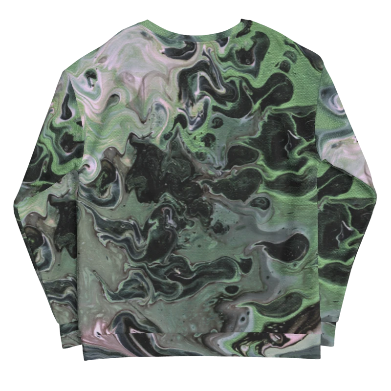 Metallic Green Fluid Acrylic Sweatshirt product image (9)