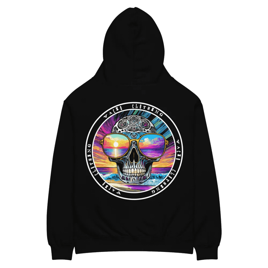VACIO Sunset Mandala Skull Premium Relaxed Fit Hoodie product image (8)