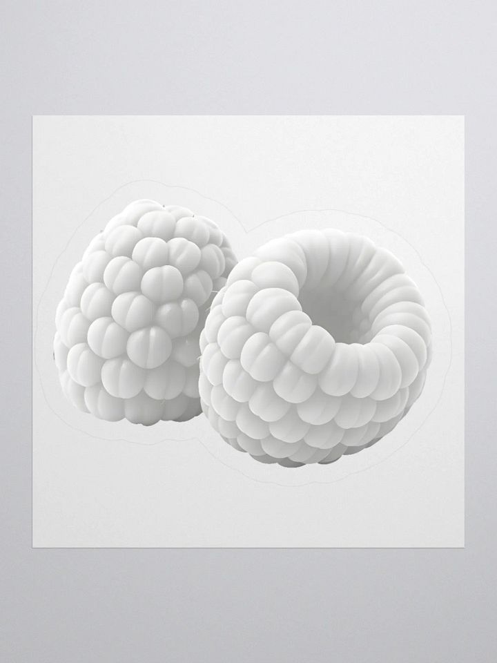 White Matte Raspberries Sticker product image (3)