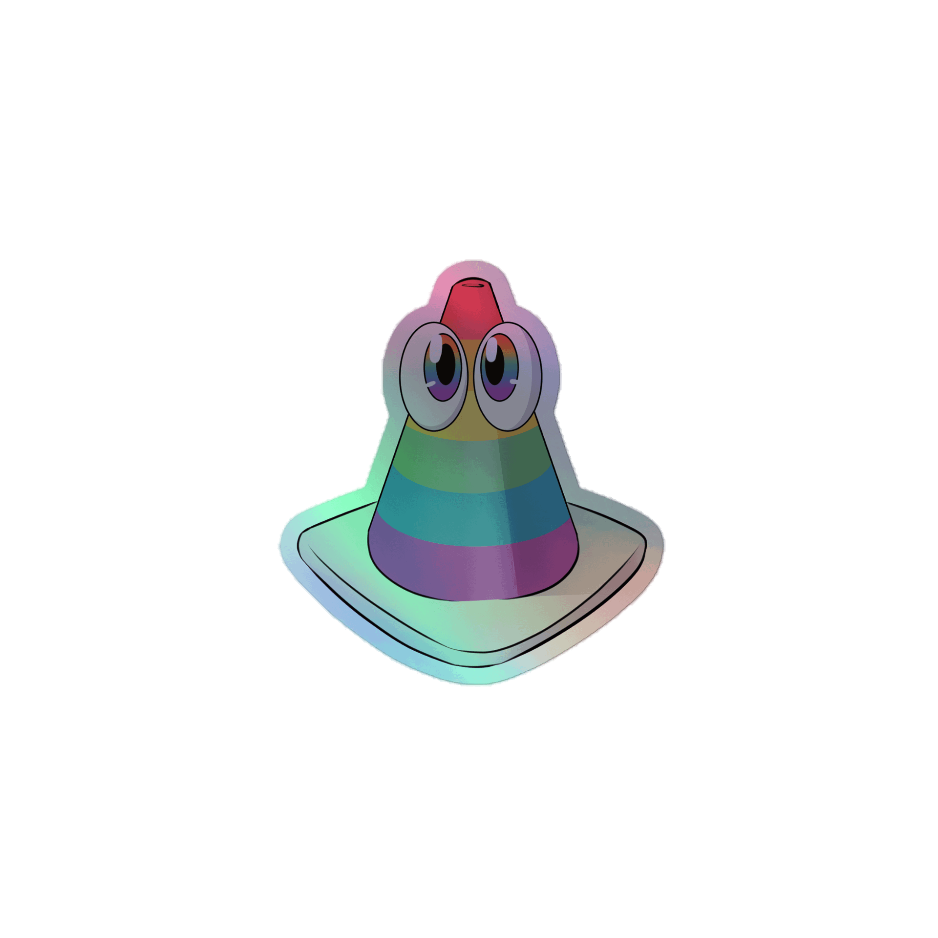 Holographic Pride Cone Sticker product image (1)