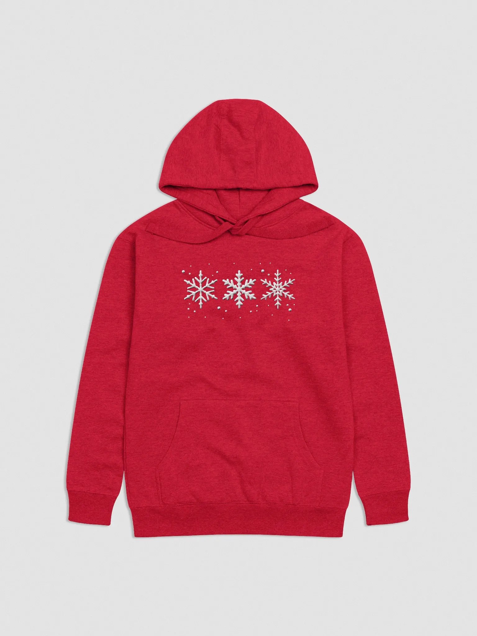 White Snowflakes Embroidered Premium Hoodie product image (1)