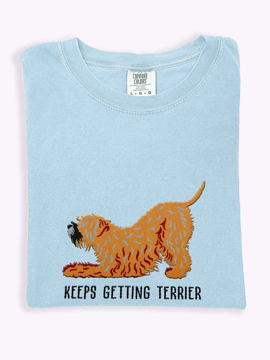 Keeps Getting Terrier T-Shirt(Embroidered) of a Wheaten Terrier(2) product image (1)