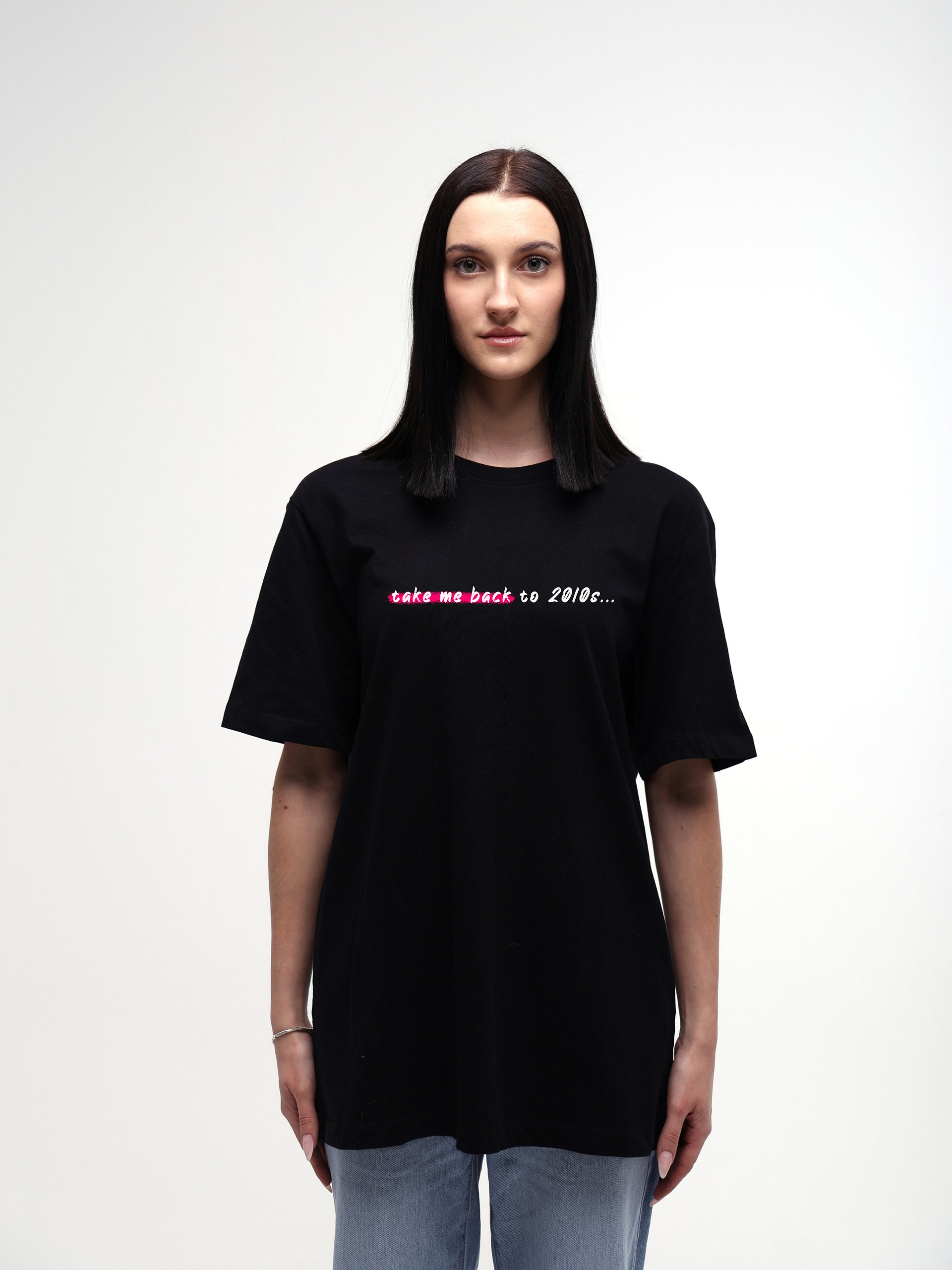 Take Me Back to 2010s Roseate T-Shirt (Black) product image (1)