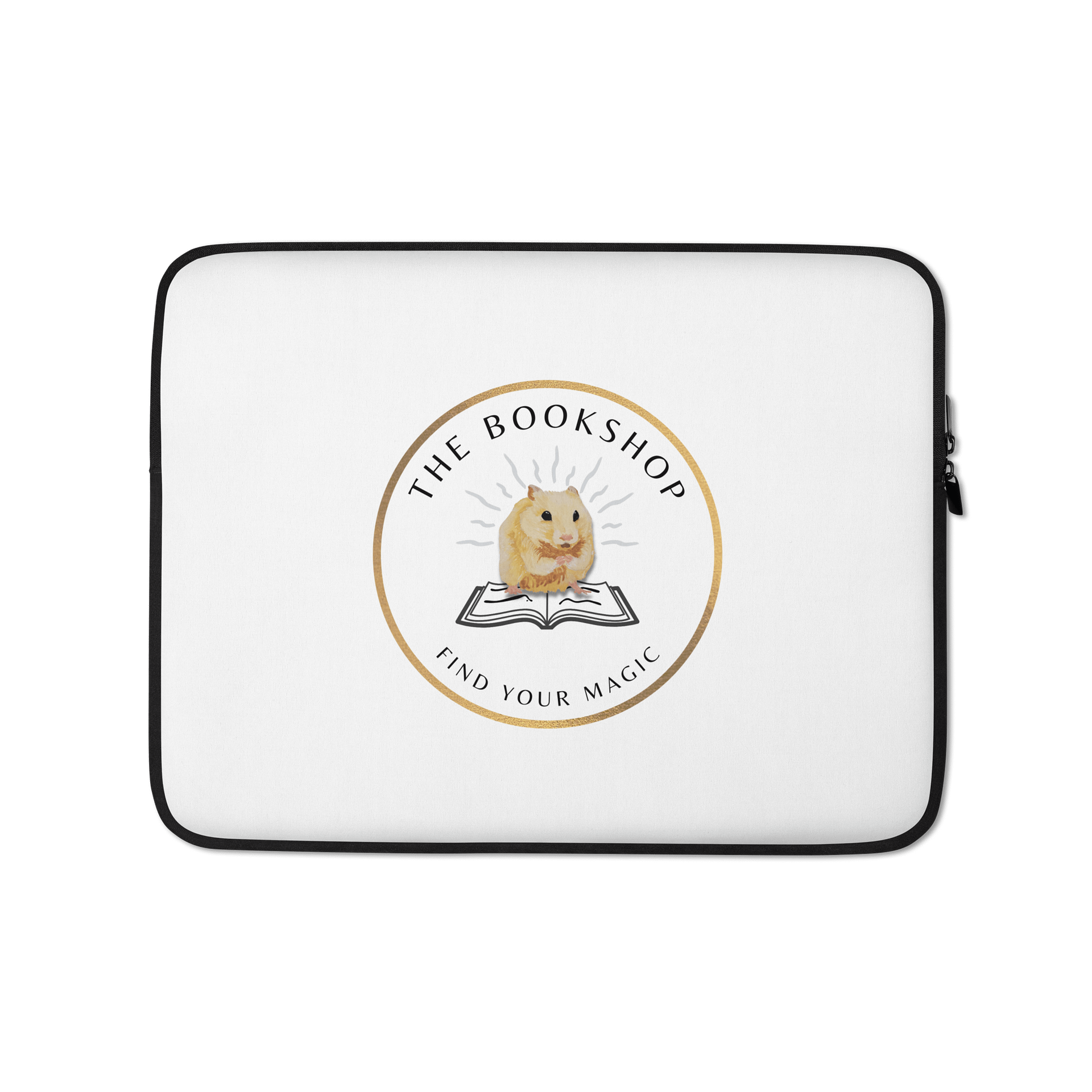 Hamster on a book laptop case product image (1)