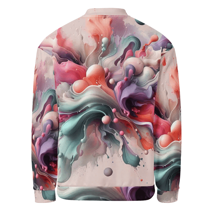Swirling Spectrum All-Over Bomber Jacket | AI Design product image (2)