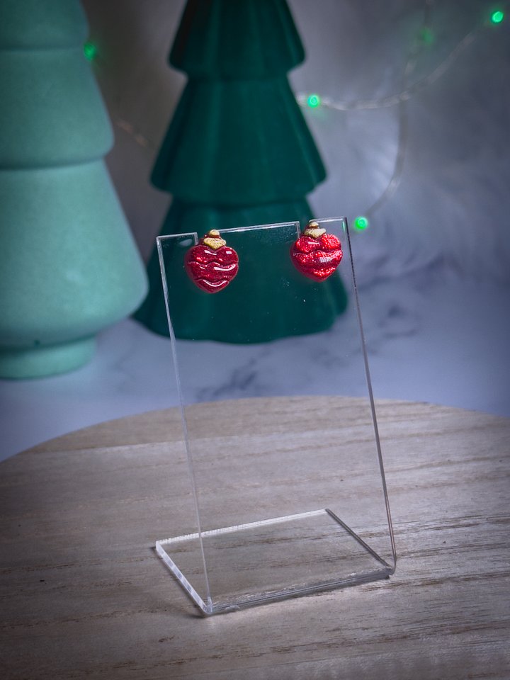 Red Ornament Studs product image (1)
