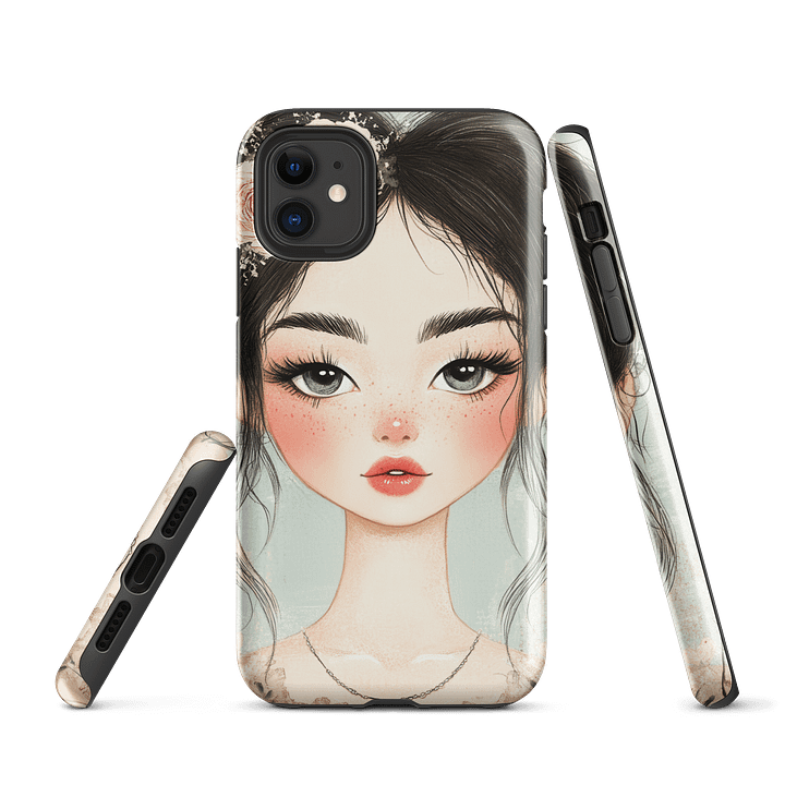 Elegant Muse iPhone®Tough Case | East-Asian Inspired Portrait Art product image (1)