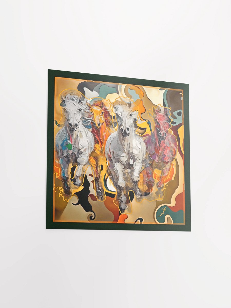 Vibrant Motion: Horse-Inspired Matte Poster product image (11)