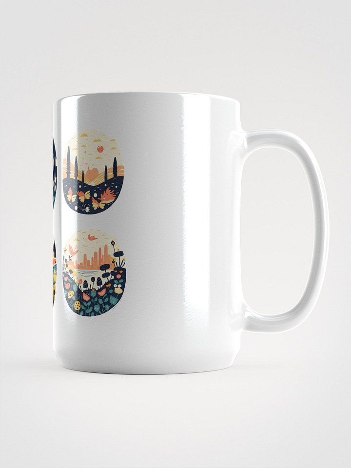 Whimsical Nature Scenes Collection | Vibrant Circular Art Prints product image (1)