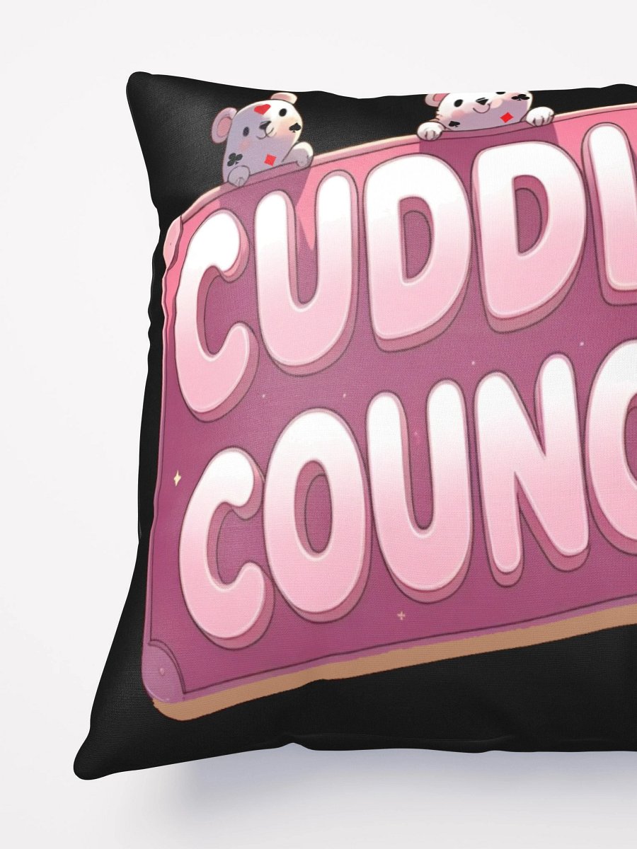 Official Cuddle Council Pillow in Black product image (3)