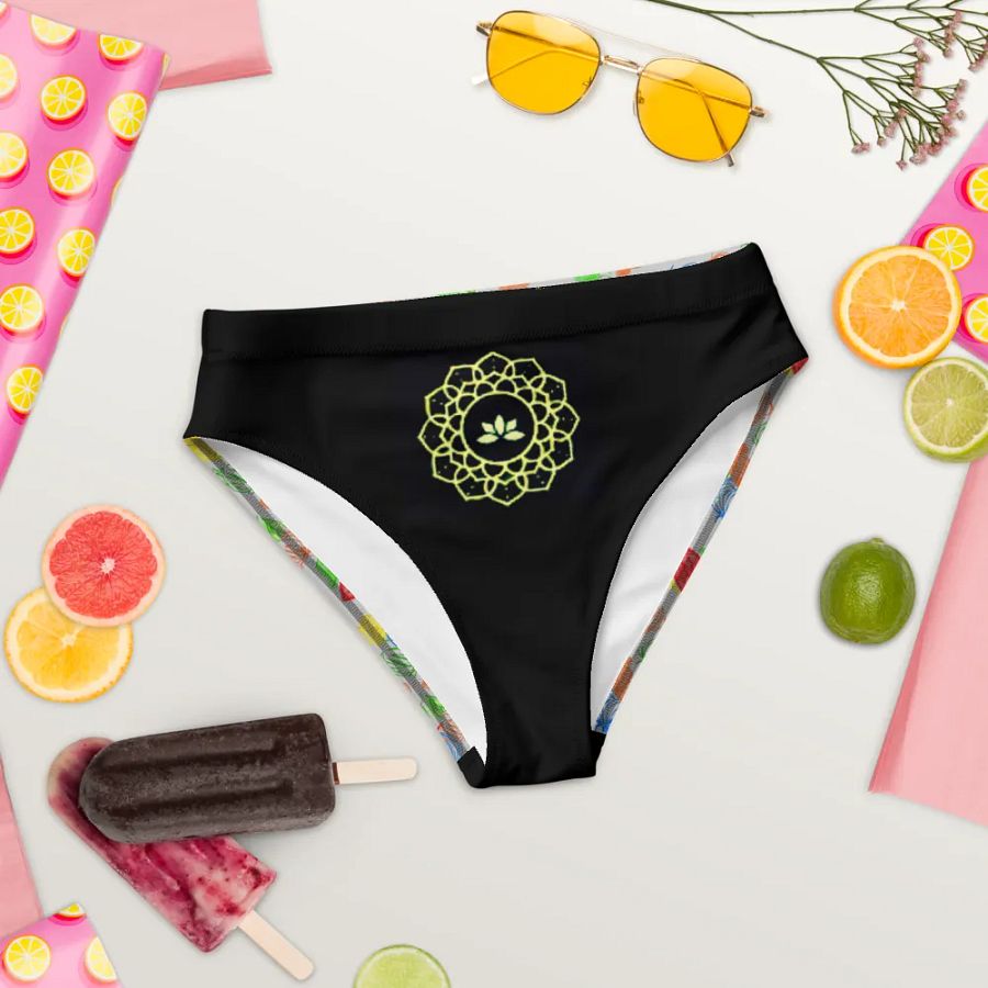 Neon Glow Mandala High-Waisted Bikini Bottom product image (11)