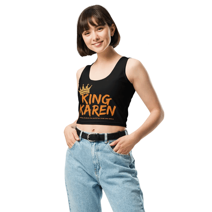 King Karen Crowned Black Stretchy Crop Top product image (1)