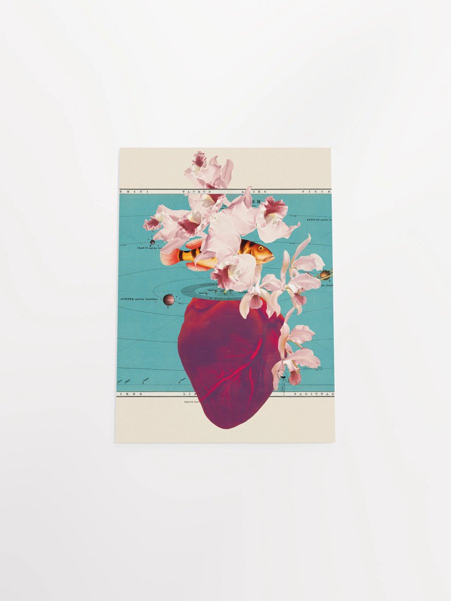 Dadaistic Flowering Heart with Cosmic Fish product image (10)