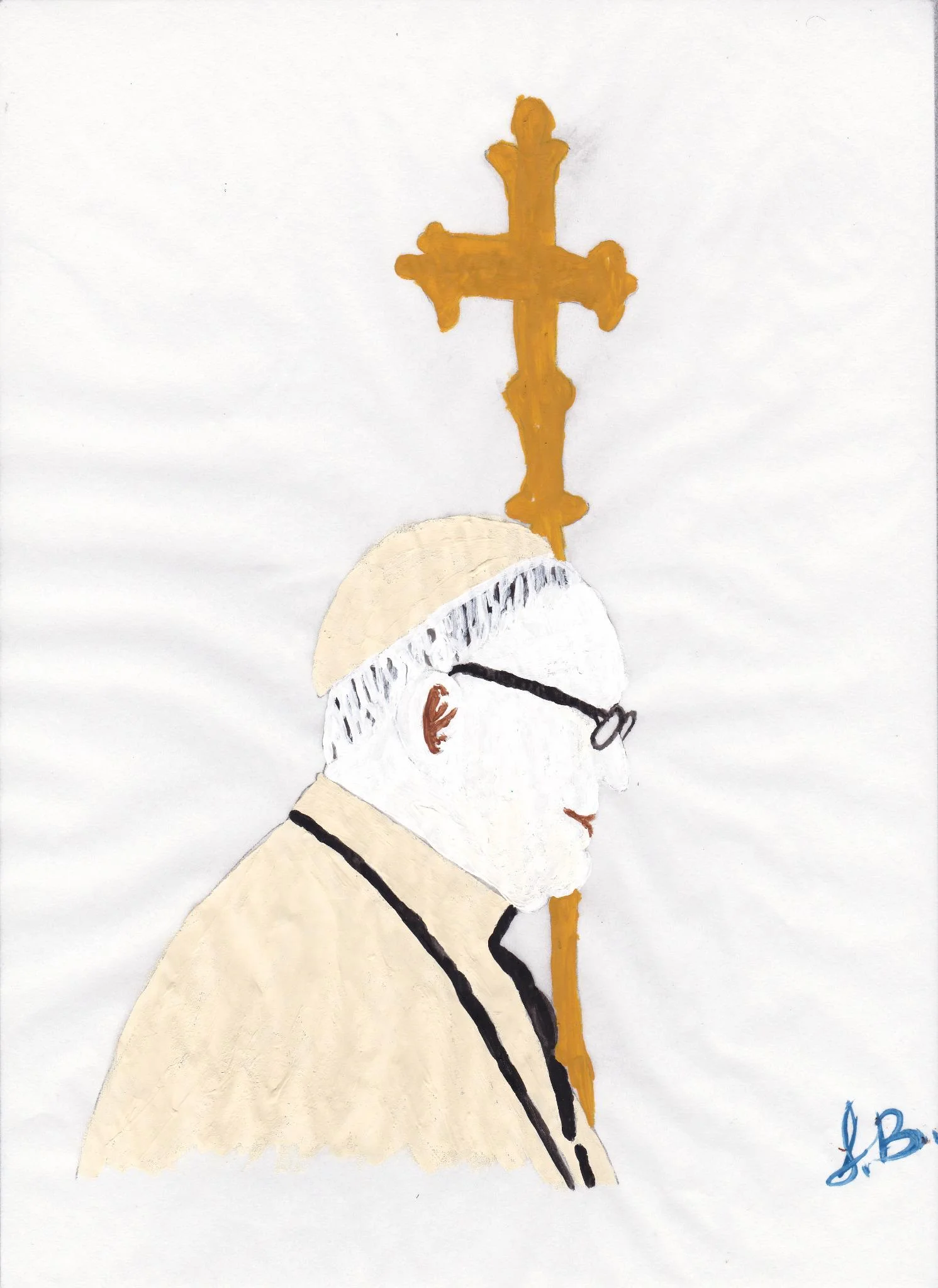 Profile Painting of Pope Francis product image (1)