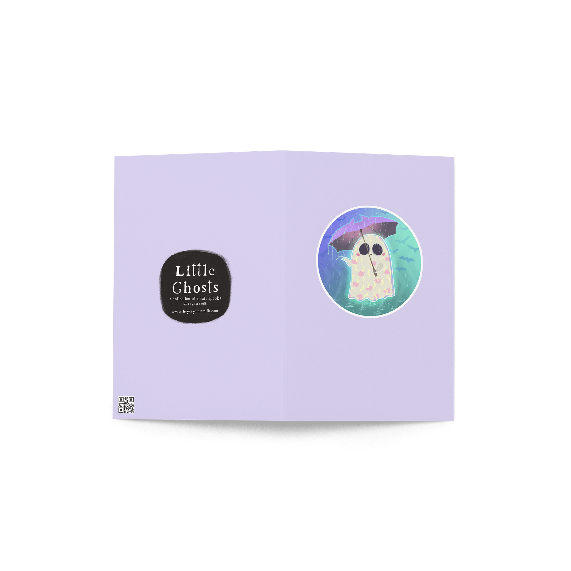 Pastel Little Ghost in the Rain #2 - Greeting Card product image (5)
