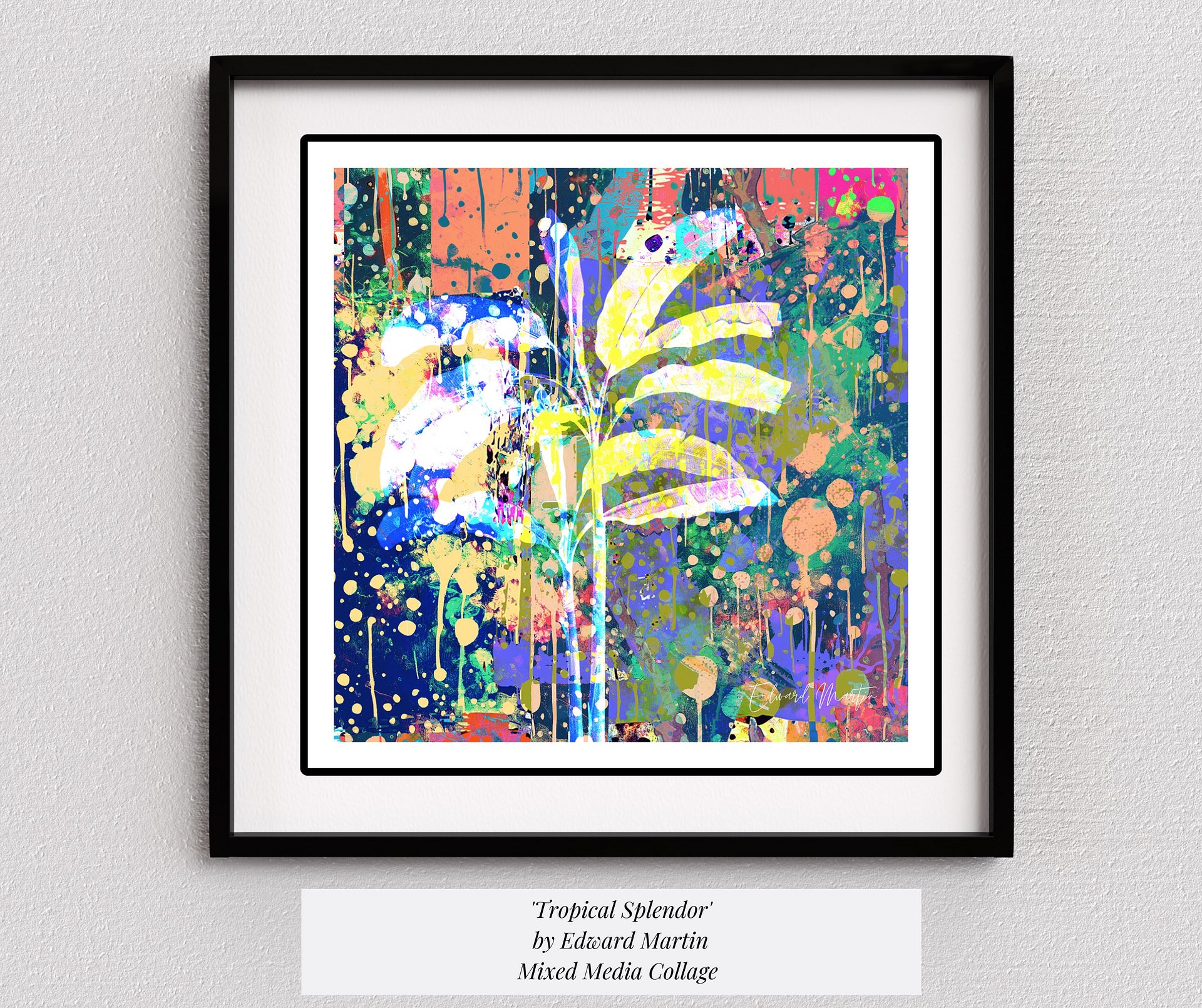 'Tropical Splendor' by Edward Martin Mixed Media Collage product image (22)