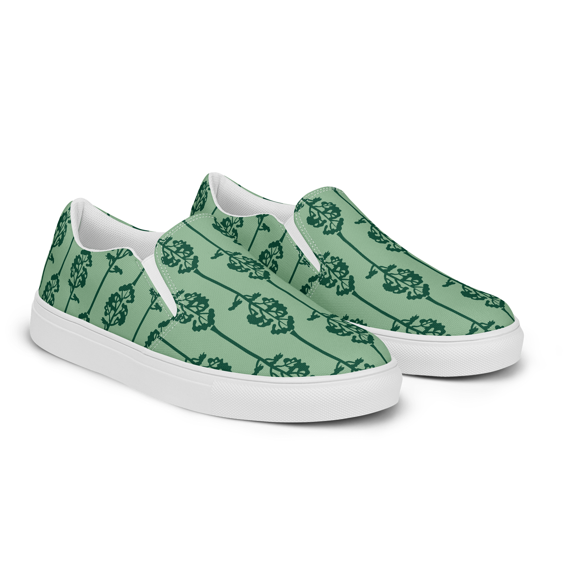 Verdant Vines Men's Slip-On Canvas Shoes product image (2)