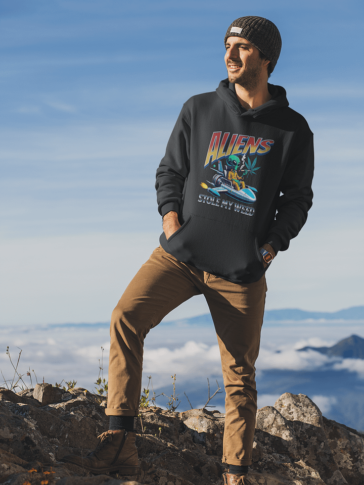 Aliens Stole My Weed - Out of this World - Stoner Style | Unisex Premium Hoodie product image (1)