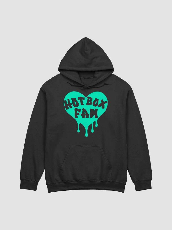 UNISEX HOT BOX FAM TRANSPARENT SEAFOAM GREEN LOGO ON HOODIE product image (1)