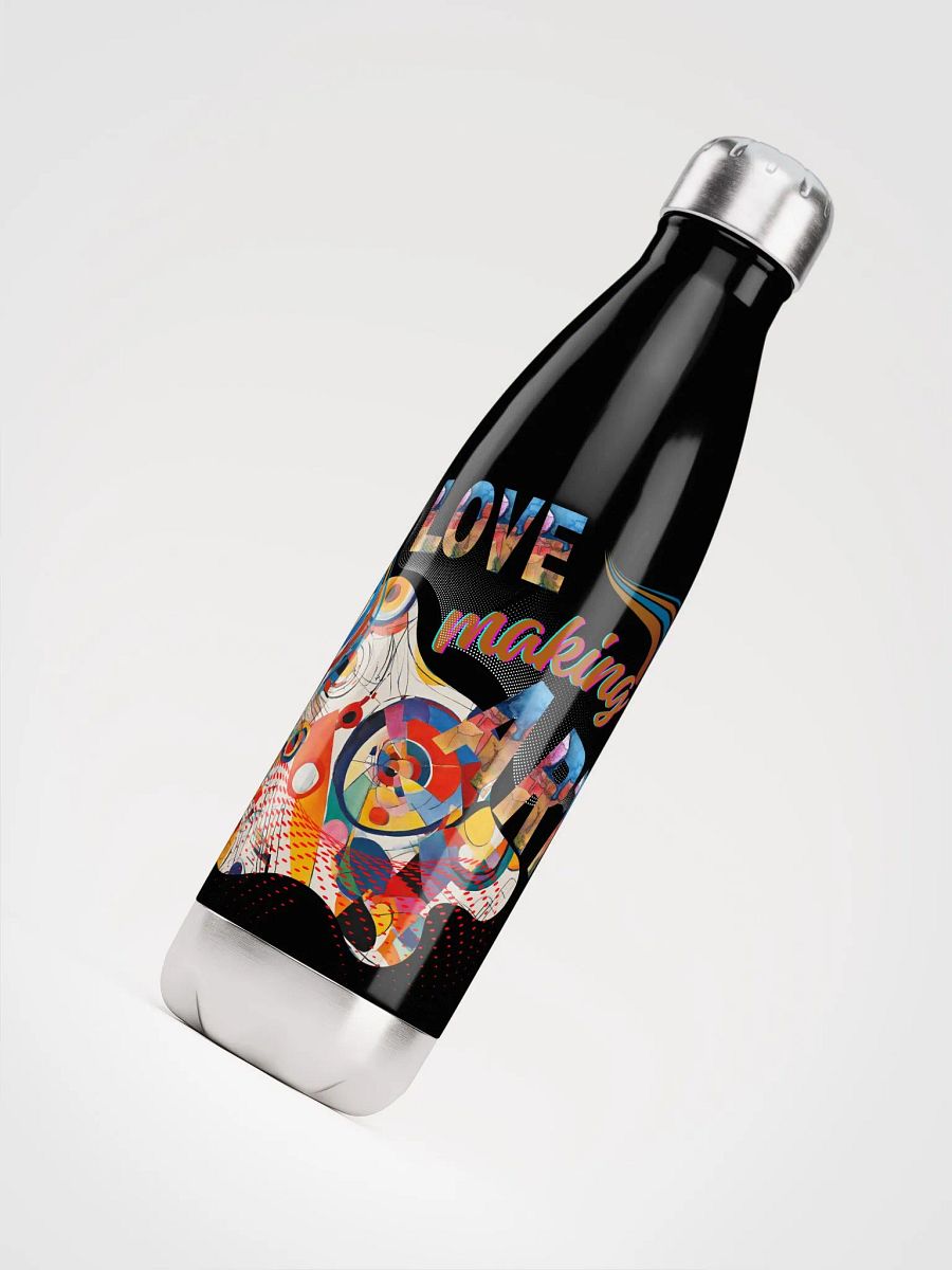 stainless steel water bottle kadinsky inspired colorful design for the artist. 'Love creating Art'  Perfect gift for mom, dad, son, daughter colleague, friend who loves arty things product image (4)