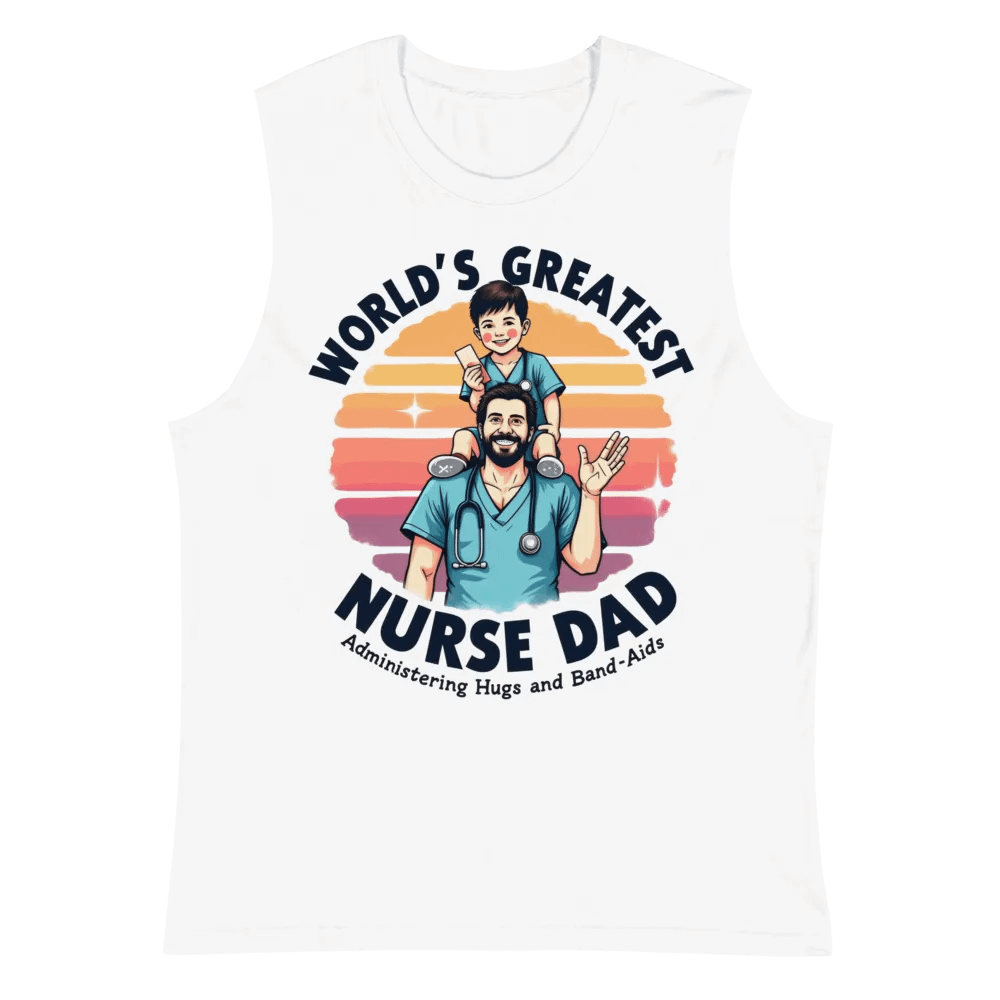 World's Greatest Nurse Dad Muscle Tank product image (2)