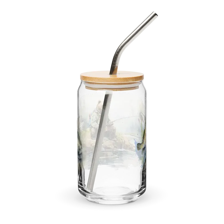 Wilderness Fishing Bear Can-Shaped Glass product image (2)