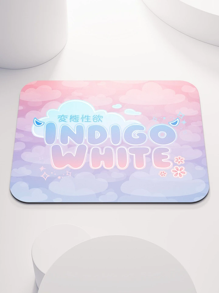 Indigo White Logo Mousepad product image (1)
