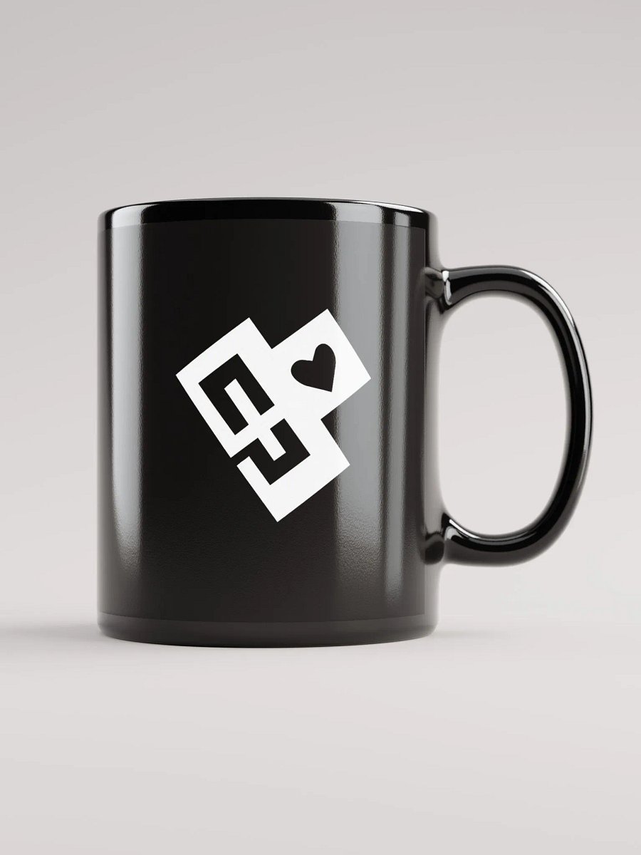 OptimusProcrastinus HeartChip Mug (White on Black) product image (2)