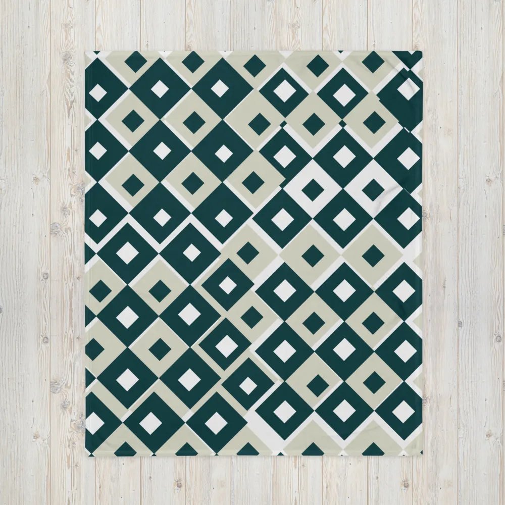 White-Green Pattern Throw Blanket product image (16)
