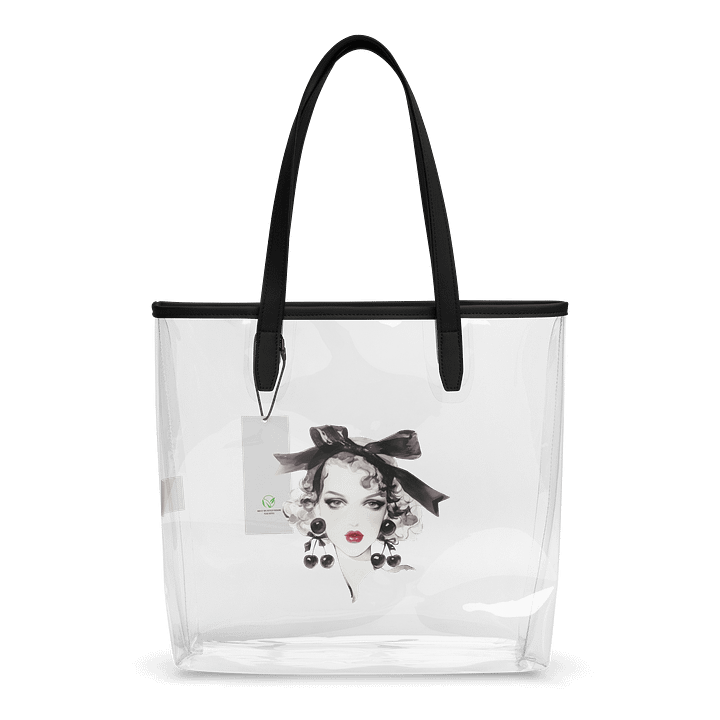 “Vintage Glam” Clear Tote Bag – Fashion Sketch product image (2)