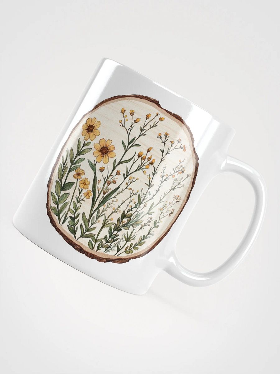 Wildflower Round Wood Art Ceramic Mug product image (11)
