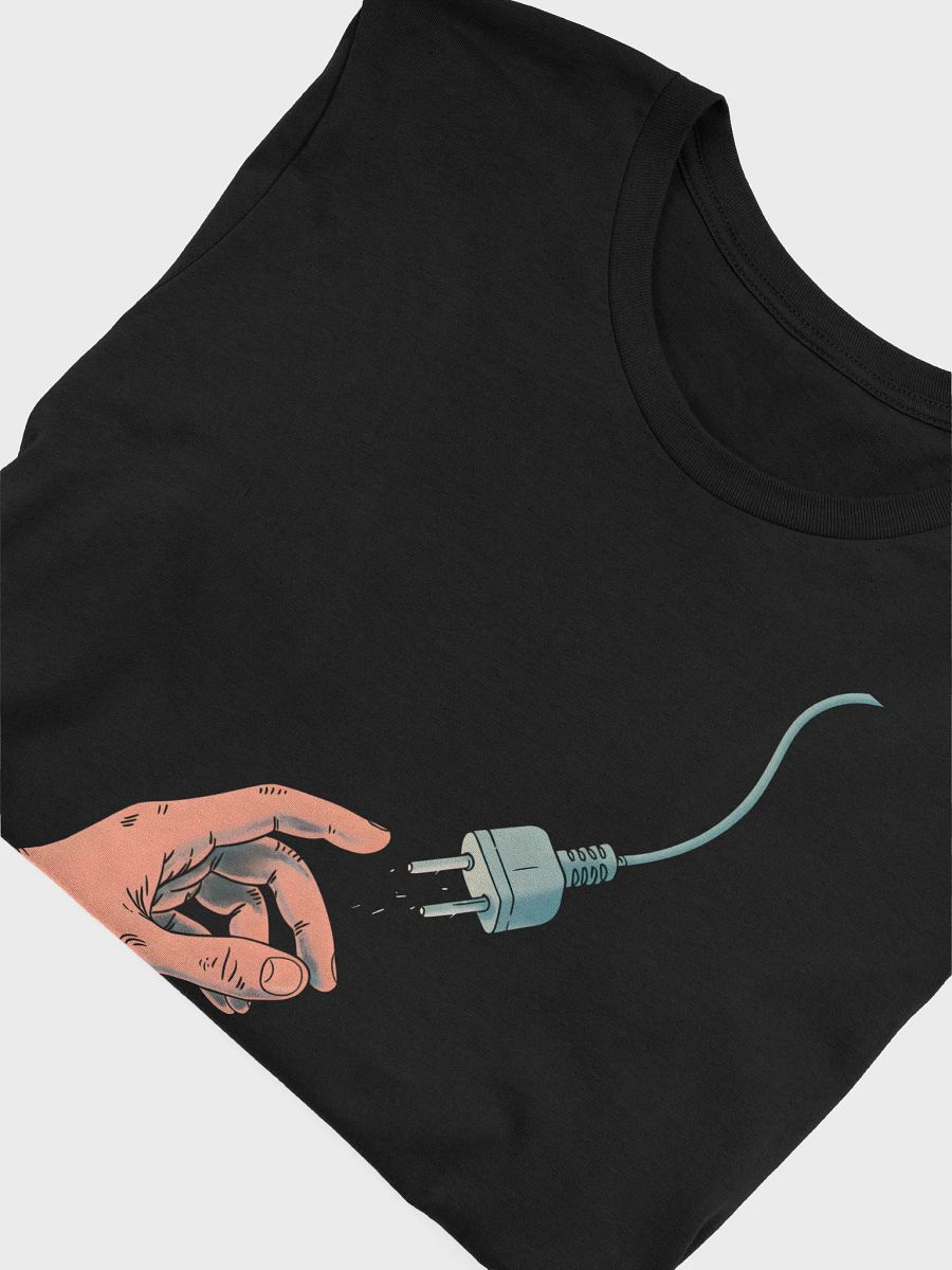 Hand Holding Plug Graphic Tee | Electric Theme T-Shirt product image (5)