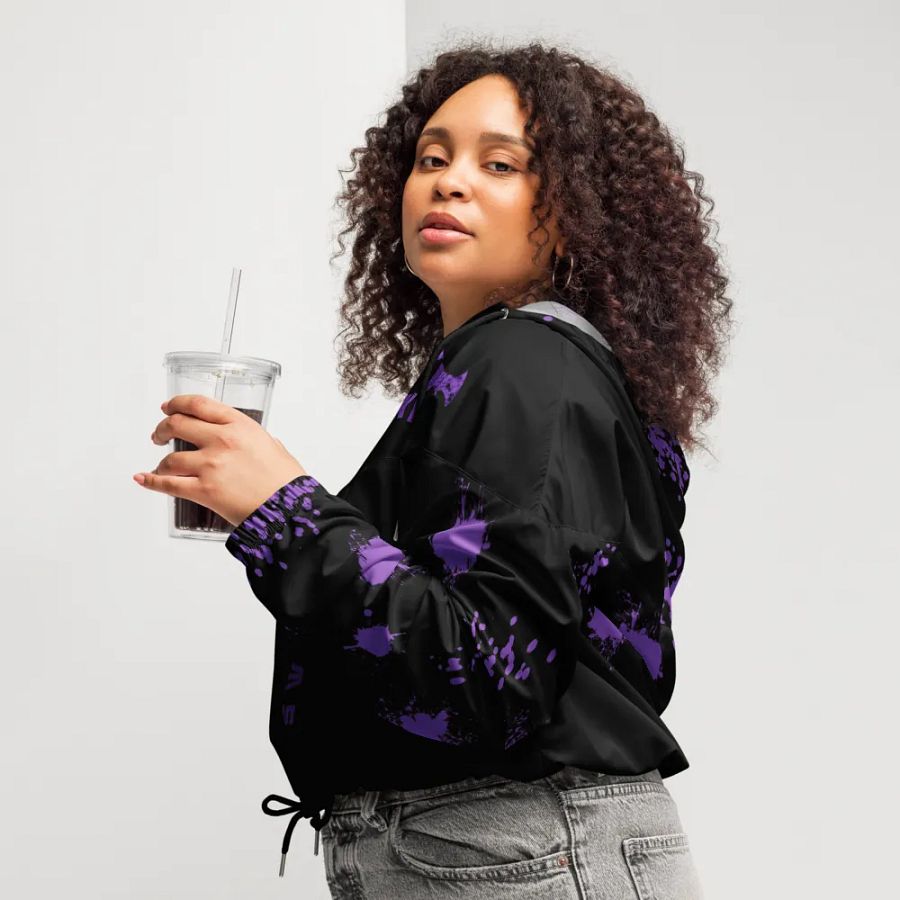 Bloody Midnight Spook Crop Hoodie Windbreaker product image (12)