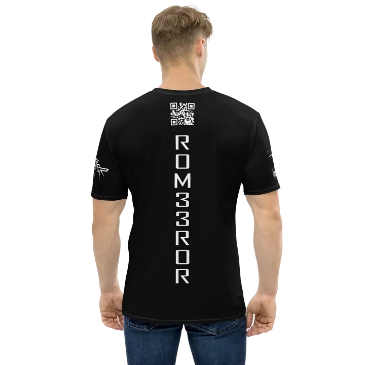 ROM33ROR American Flag Shirt Black (AOP) product image (2)