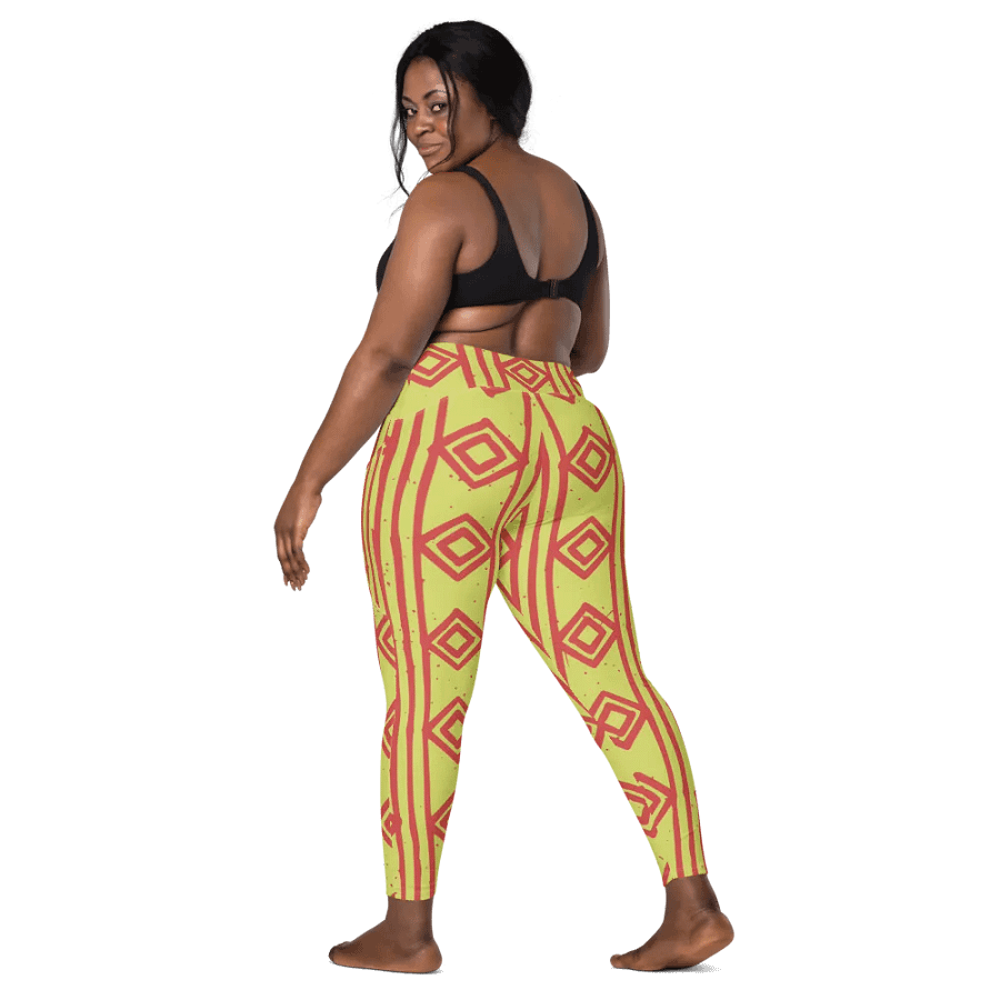 Leggings with Pockets – Hand-Drawn Style Ethnic Pattern for Unique Comfort product image (9)