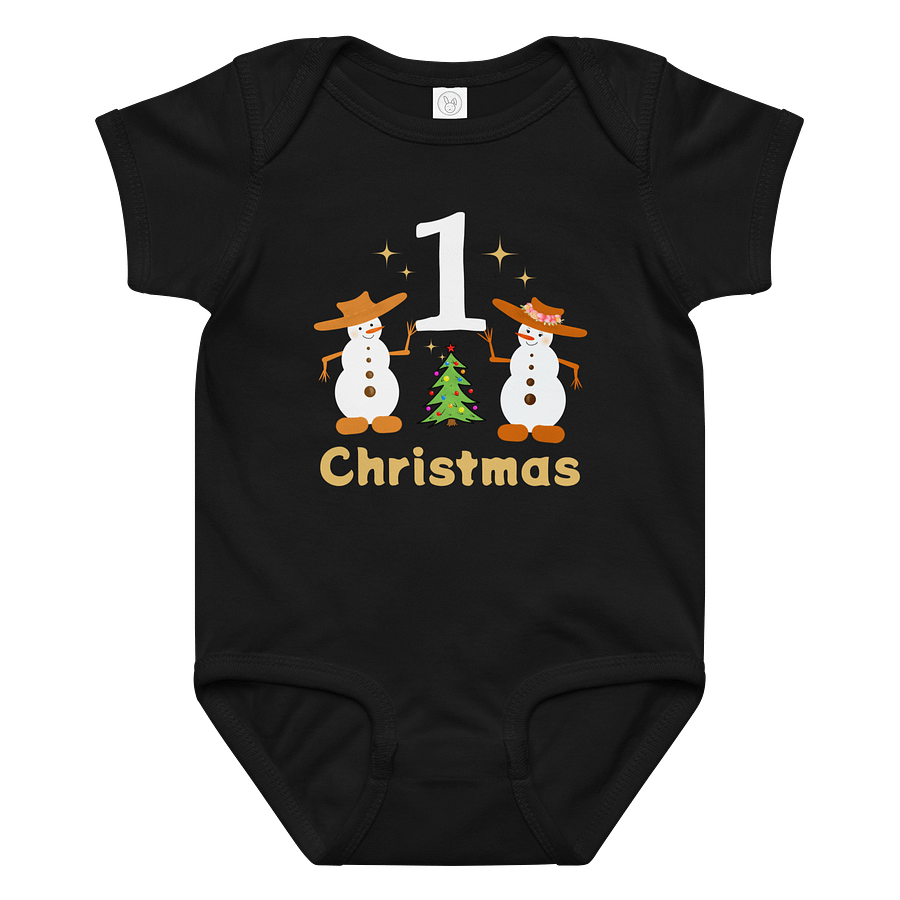 Festive Snowman Baby Bodysuit product image (1)