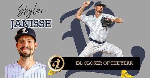 London’s Skylar Janisse was named the Intercounty Baseball League’s Closer of the Year. 
The 32-year-old right-hander racked ...
