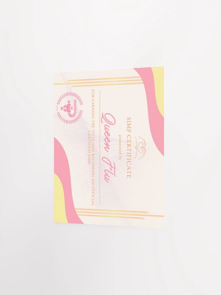 Official Simp Certificate 2 product image (2)