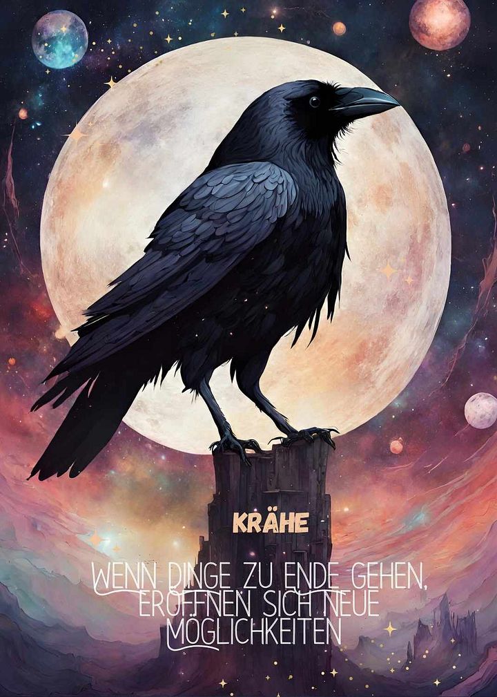 Krafttier Rabe DOWNLOAD mit und ohne Schriftzug product image (1)