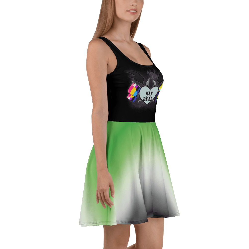 Kay_of_the_Dead Pride Logo Dress With Aromantic Pride Skirt product image (3)