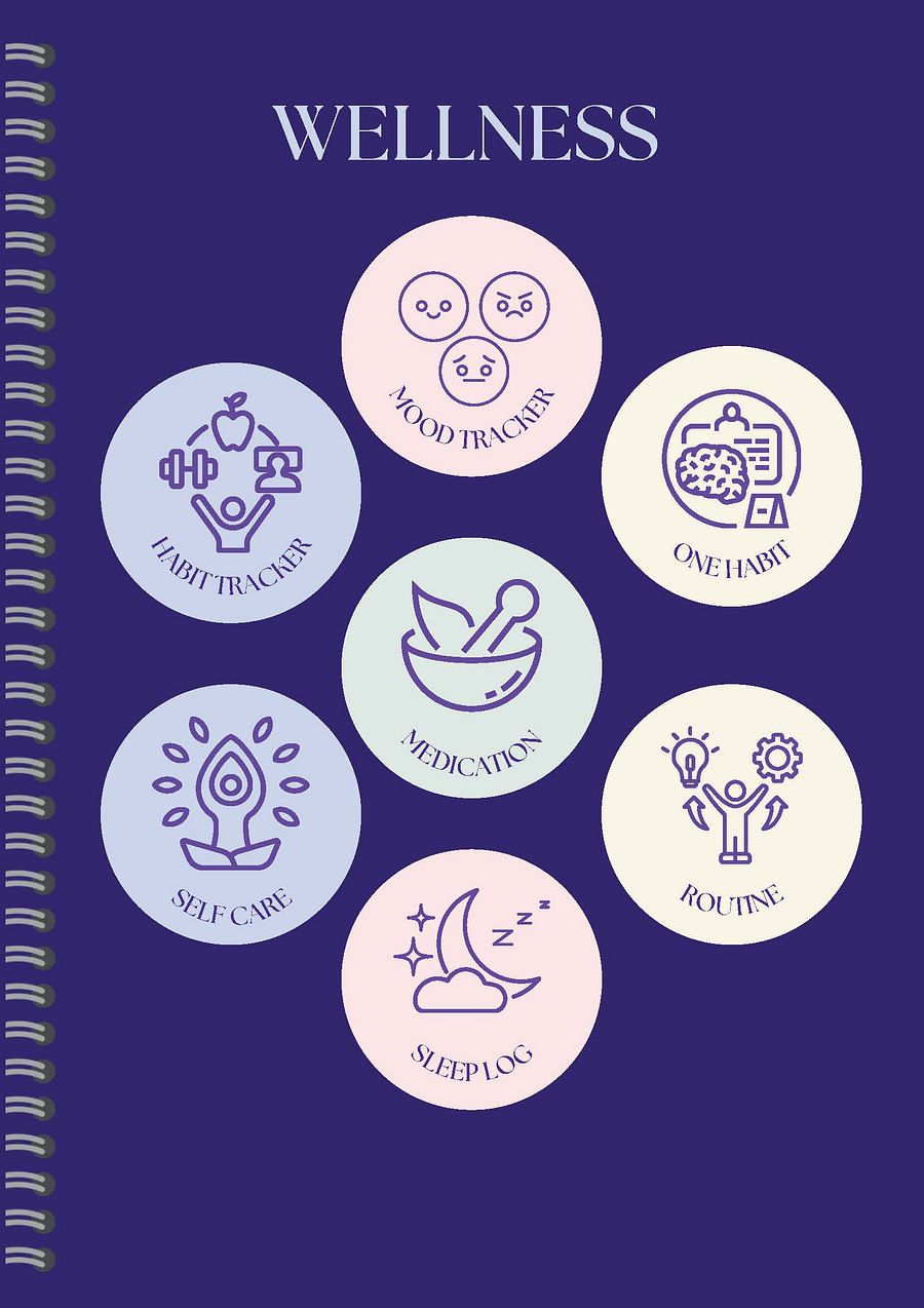 Detailed Undated Planner - Abstract Purple Marble product image (4)
