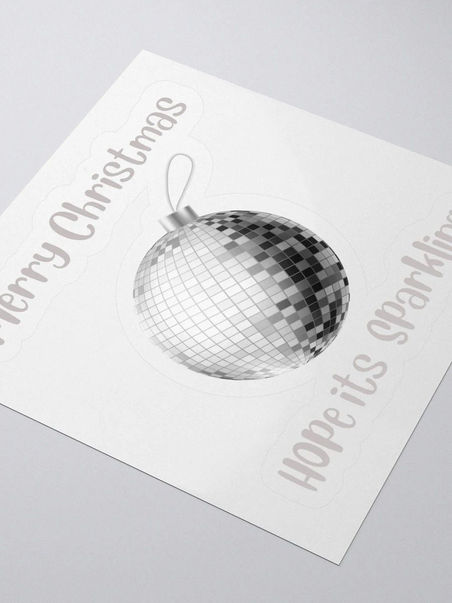 Sparkling Christmas Mirrorball Sticker - Silver product image (9)