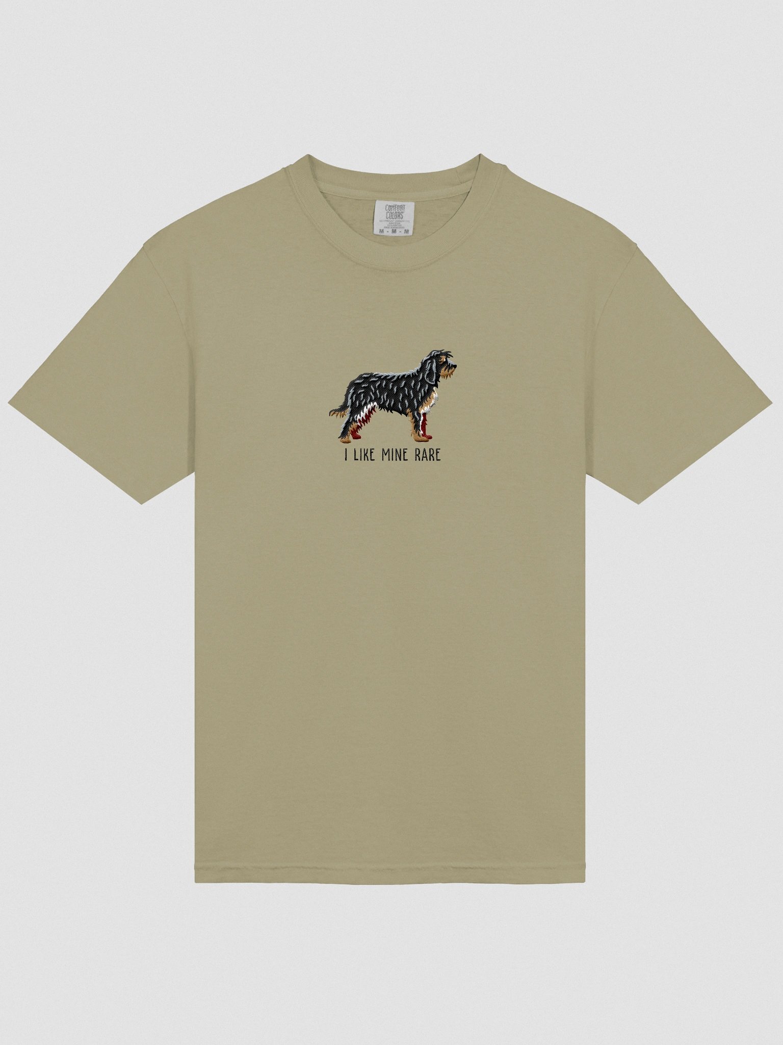 I Like Mine Rare T-Shirt(Embroidered) of an Otterhound(Black & Tan) product image (6)
