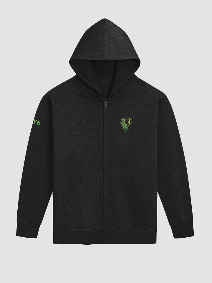 Dear Pearson Reading This Zip-Up Hoodie (Green and Yellow) product image (2)