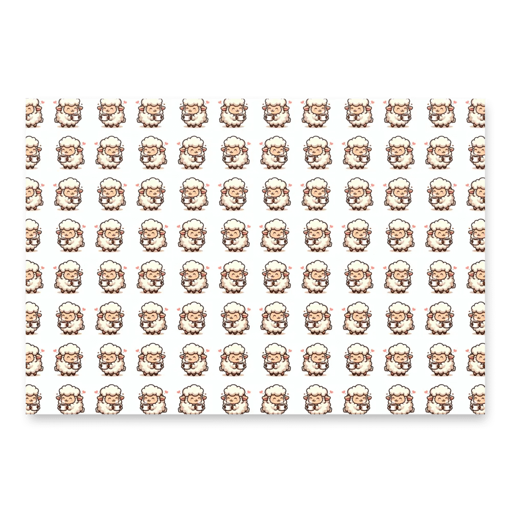 Cute Sheep with Mug Wrapping Paper product image (2)