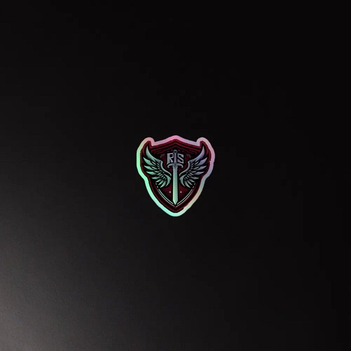 RS logo with shield Sticker Holographic product image (4)