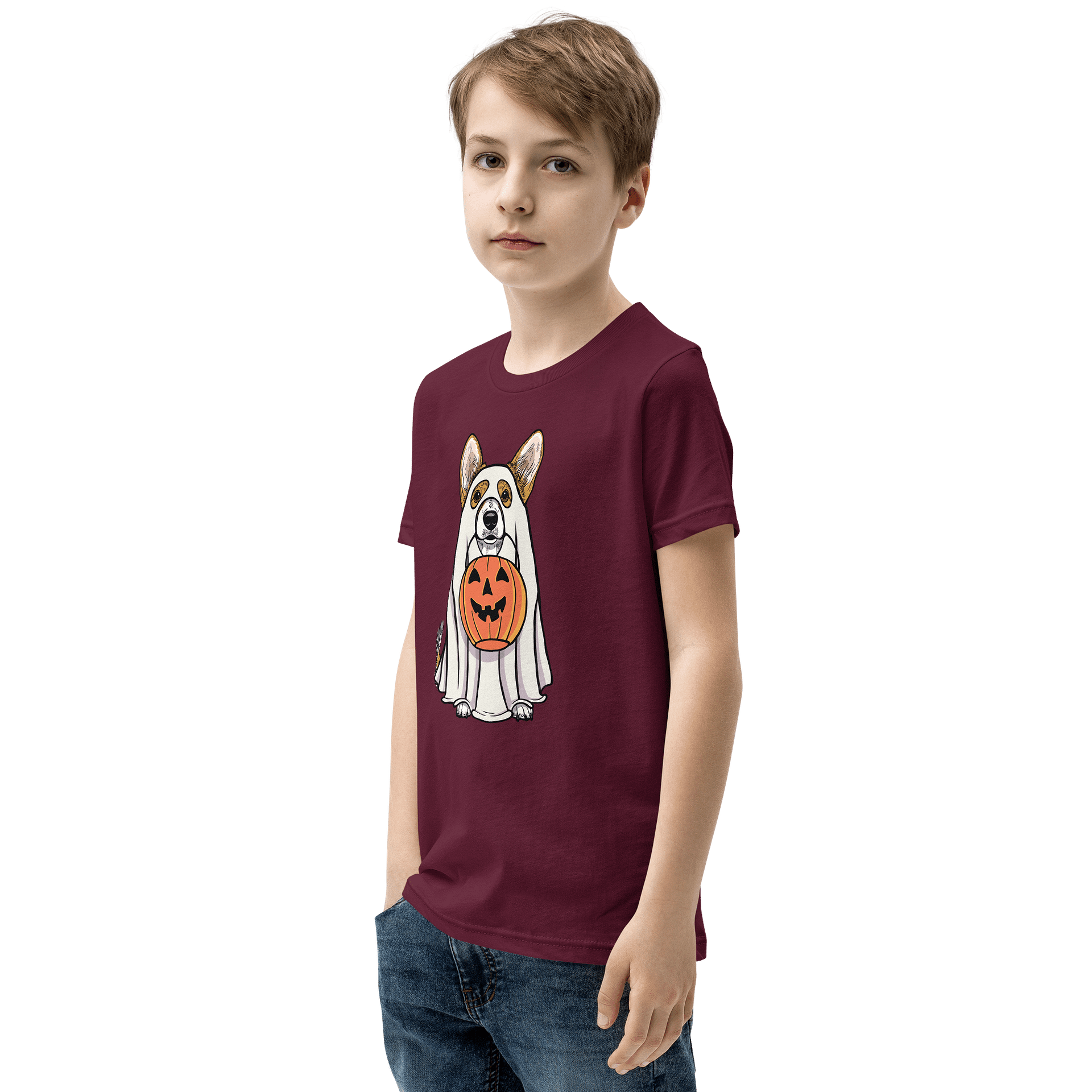 Halloween Cardigan Welsh Corgi(Fawn) Youth T-Shirt product image (4)