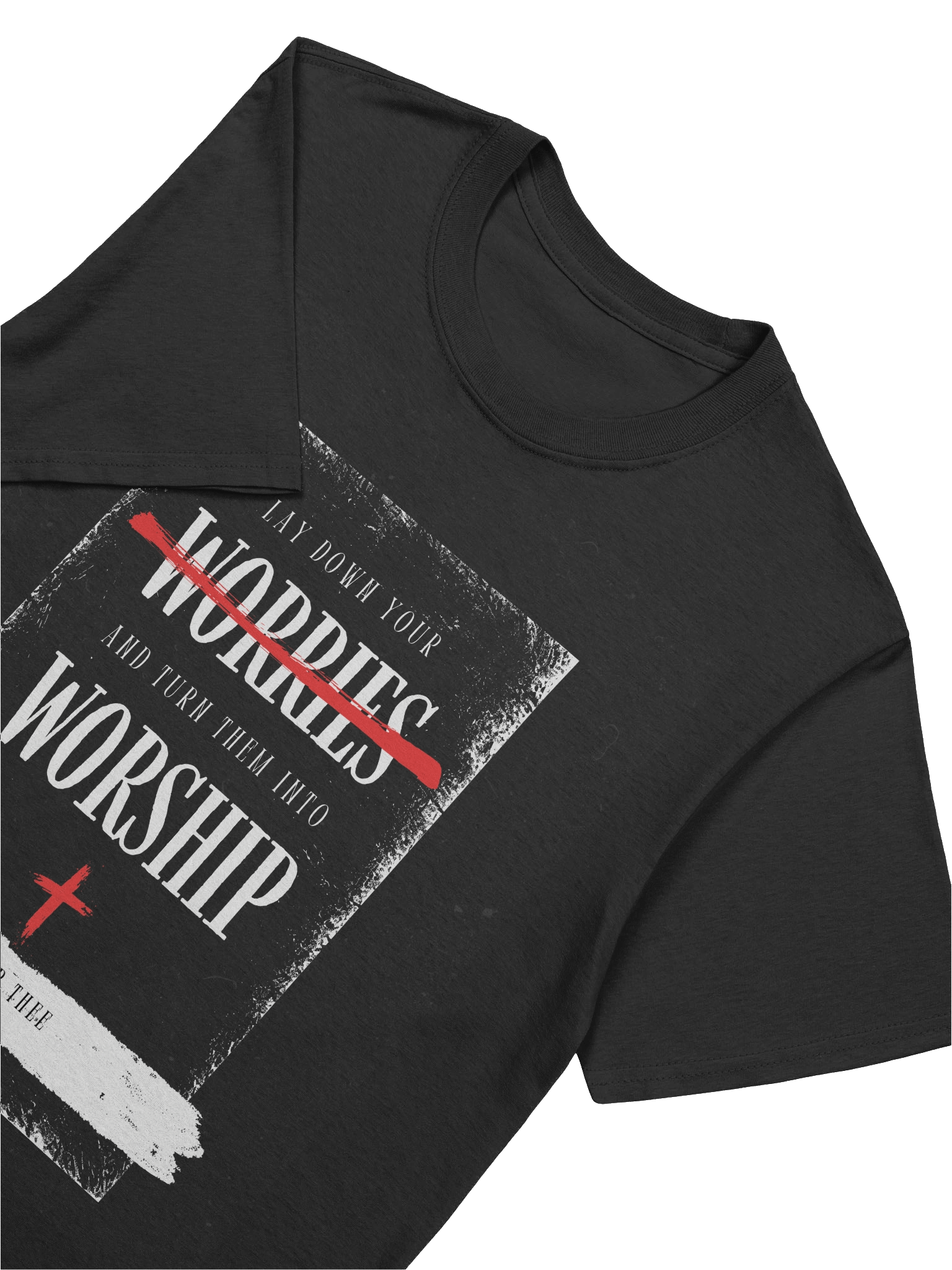Turn Worries To Worship - Black T-Shirt product image (7)