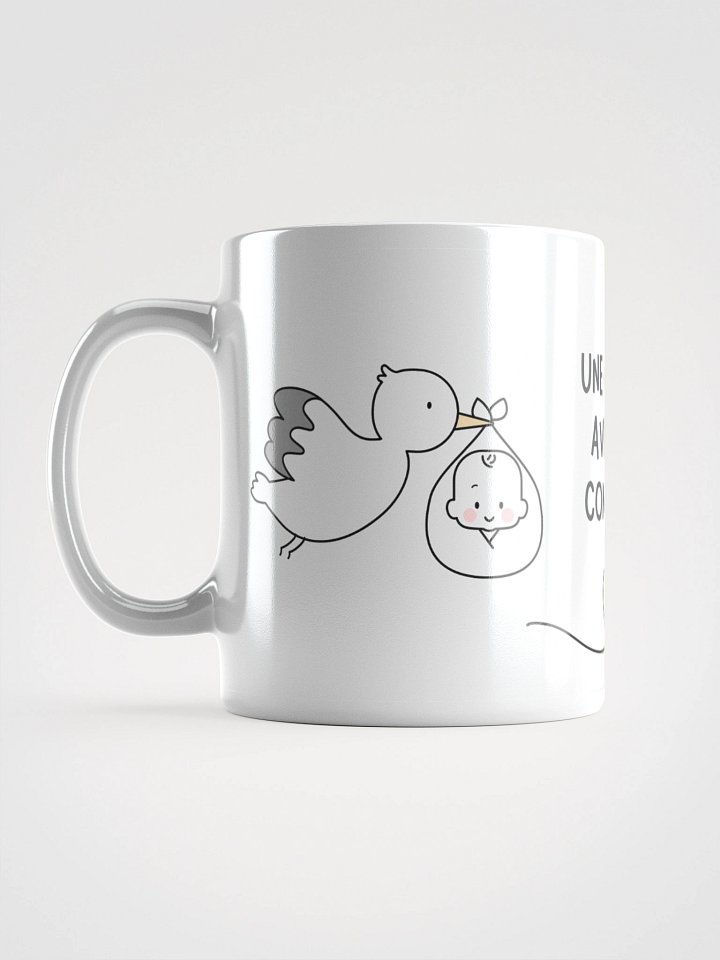 Mug Blanc - Une Grande Aventure Commence - Cigogne Annonce Naissance - Cadeau Original product image (2)