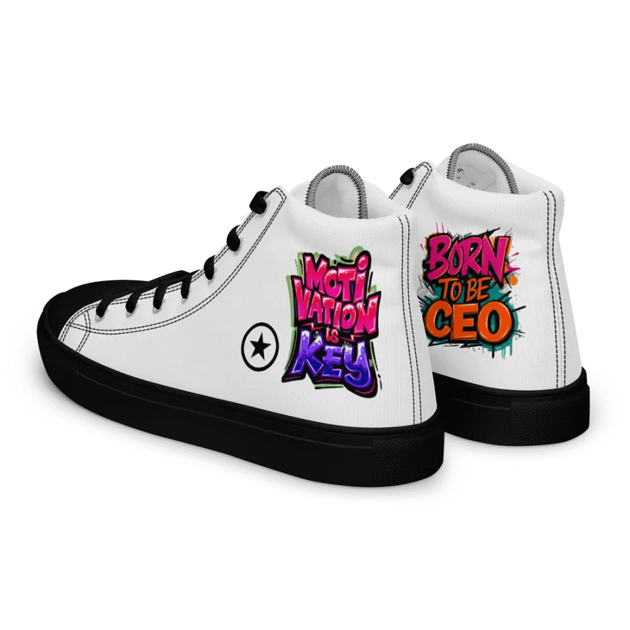 Motivation is Key Women's High Top Canvas Shoes product image (10)